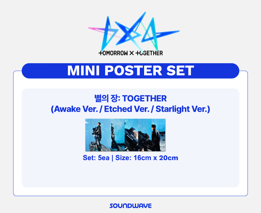 TXT (TOMORROW X TOGETHER) - 별의 장: TOGETHER Soundwave Mini Poster Set POB