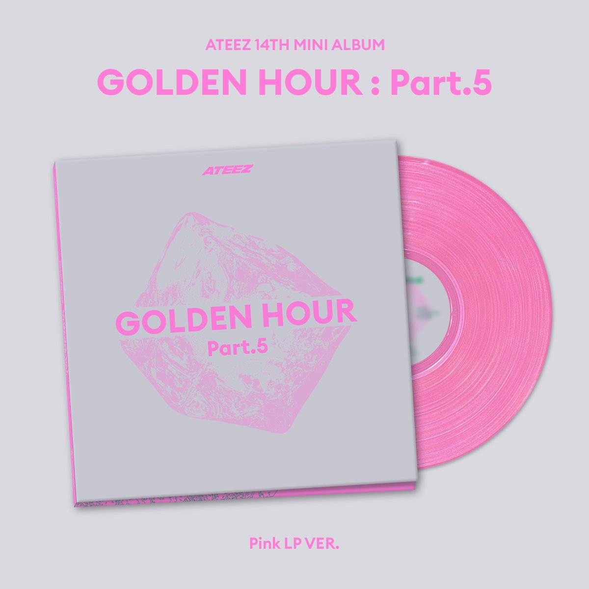ATEEZ - 14TH MINI ALBUM [GOLDEN HOUR : Part.5] (Pink LP VER.)