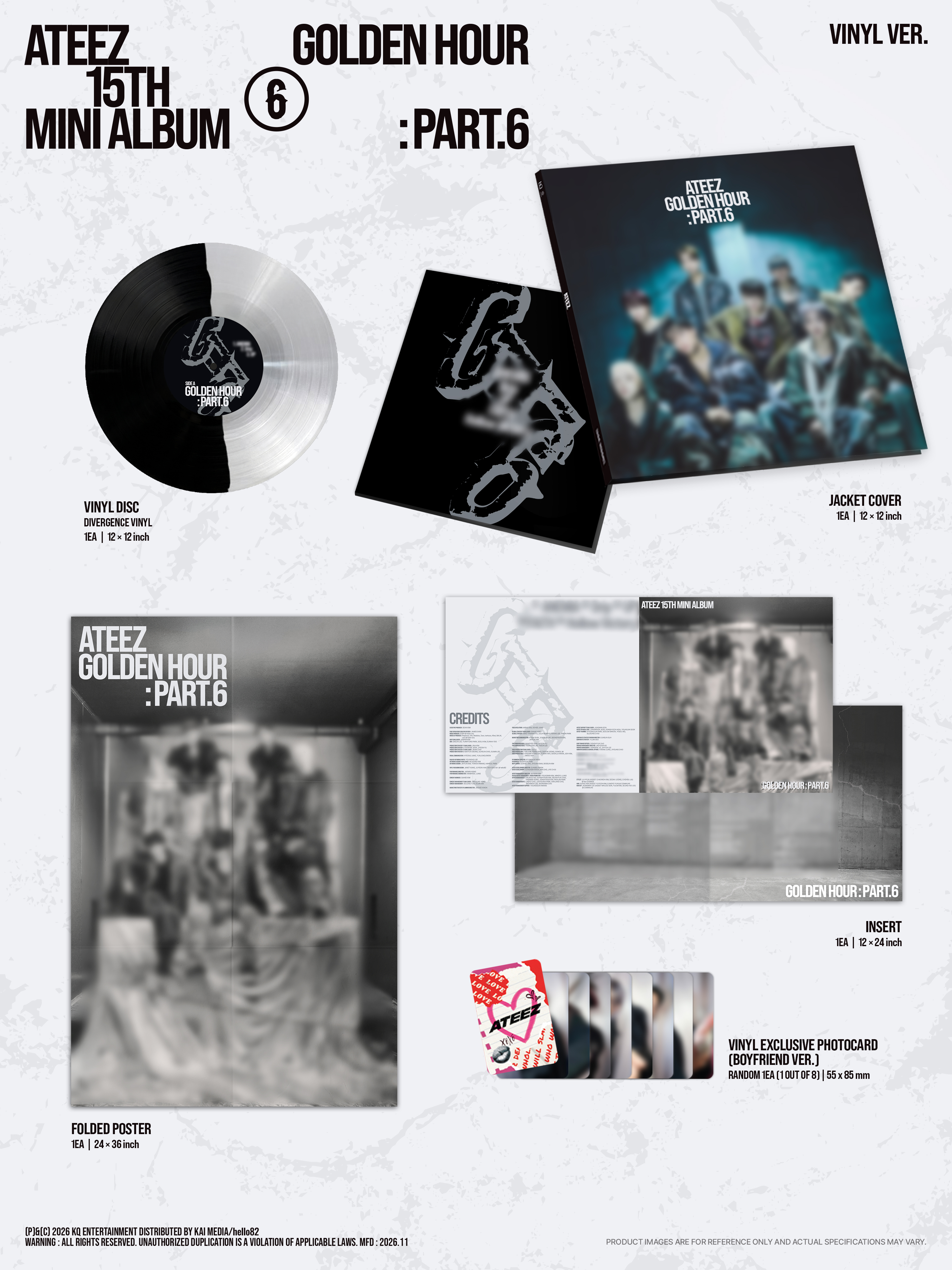 ATEEZ - GOLDEN HOUR : Part.6 (VINYL) - 82EVENT Exclusive