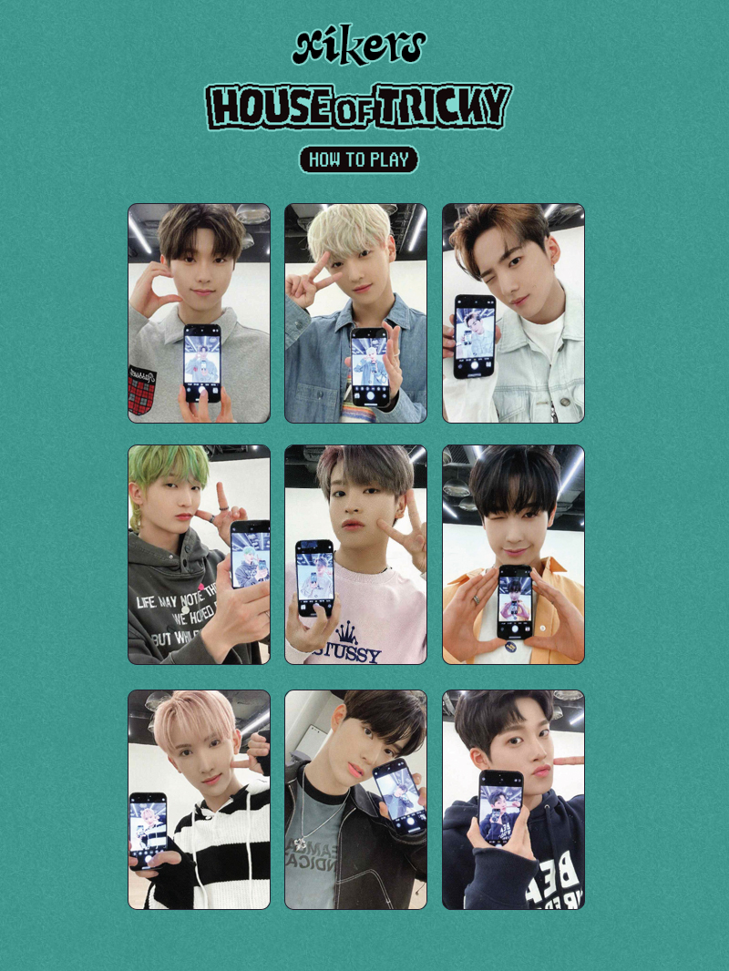 xikers HOUSE OF TRICKY HOW TO PLAY Official Lucky Draw Photo Card Set