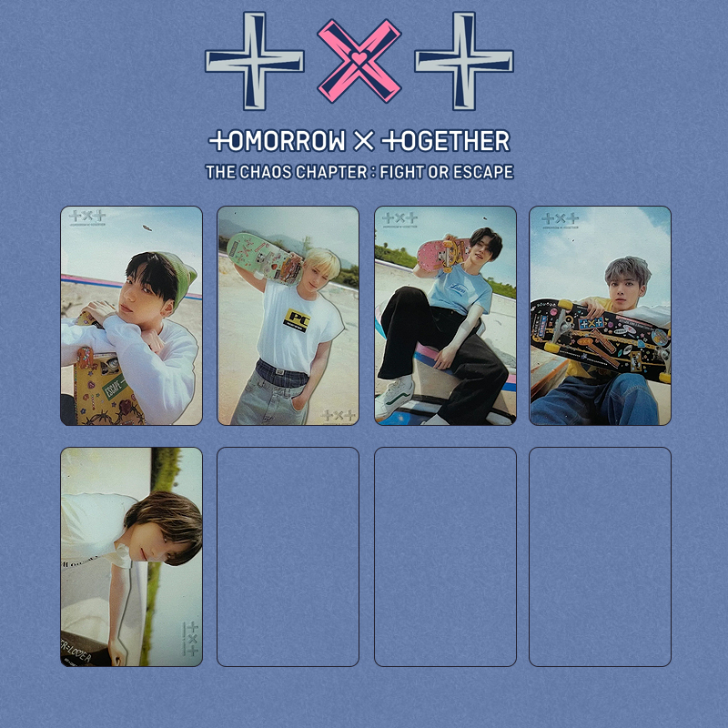 txt-the-chaos-chapter-fight-to-escape-photocard-set TXT(TOMORROW X TOGETHER) - OFFICIAL THE CHAOS CHAPTER: FIGHT OR ESCAPE - CLEAR PHOTO CARD  SET