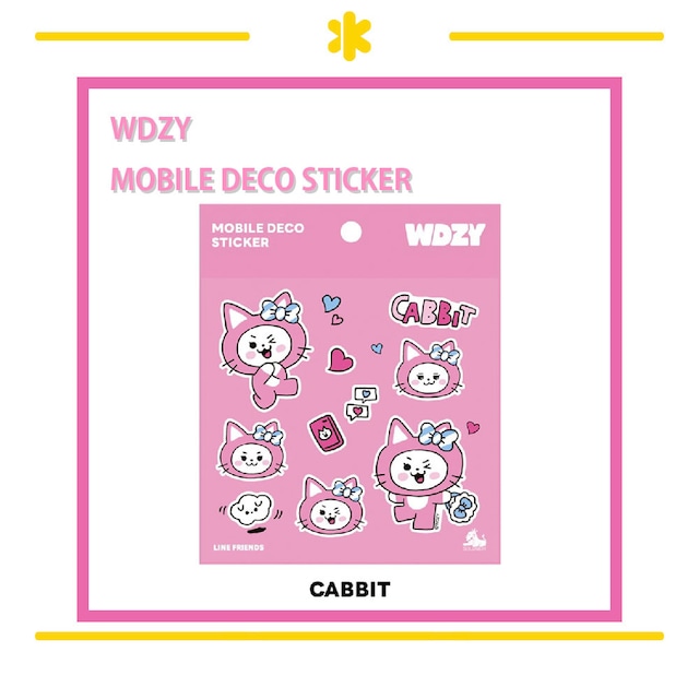 [LINE FRIENDS] WDZY JAPAN - Official Mobile Deco Sticker