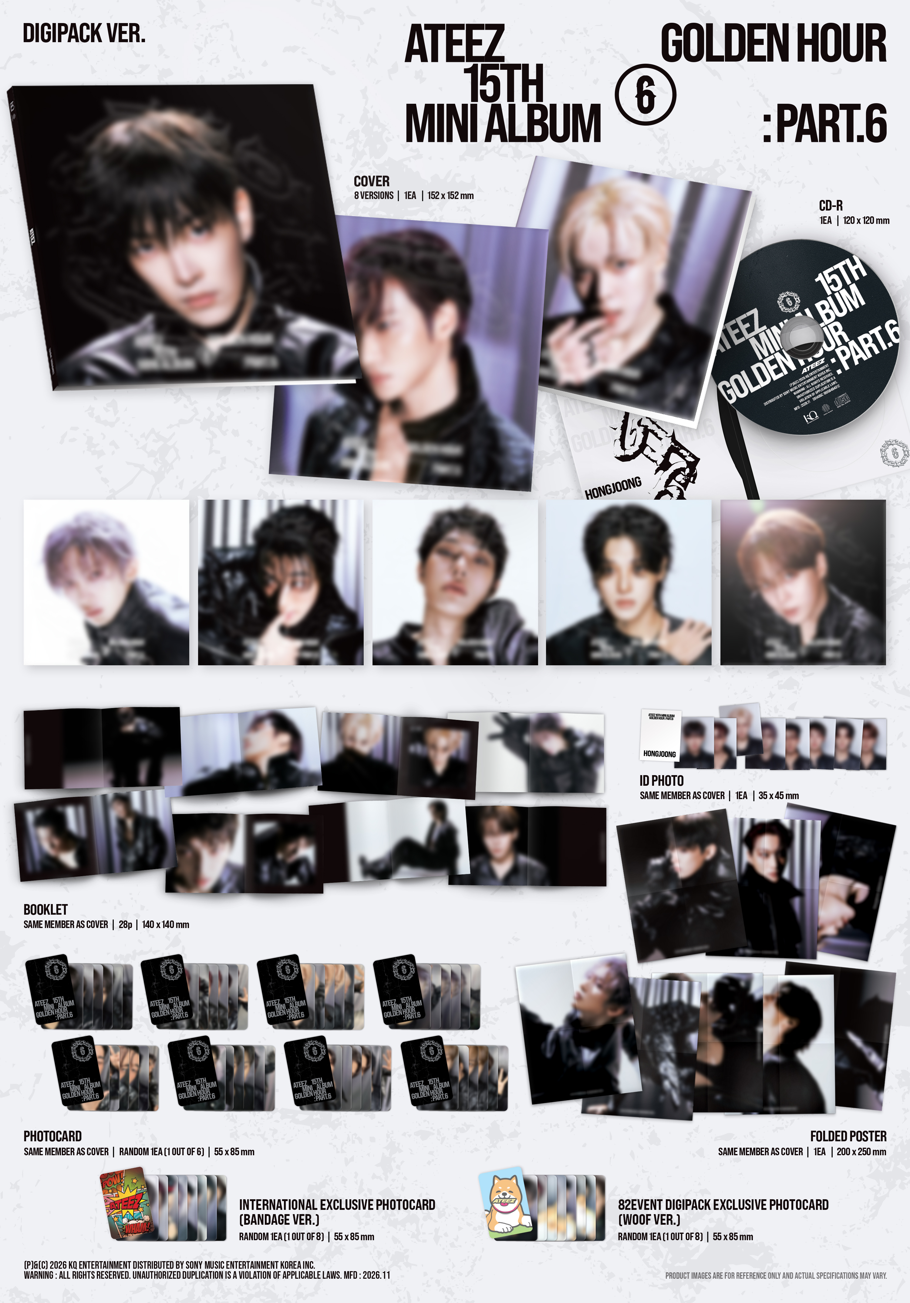 ATEEZ - GOLDEN HOUR : Part.6 (DIGIPACK VER.) - 82EVENT Exclusive