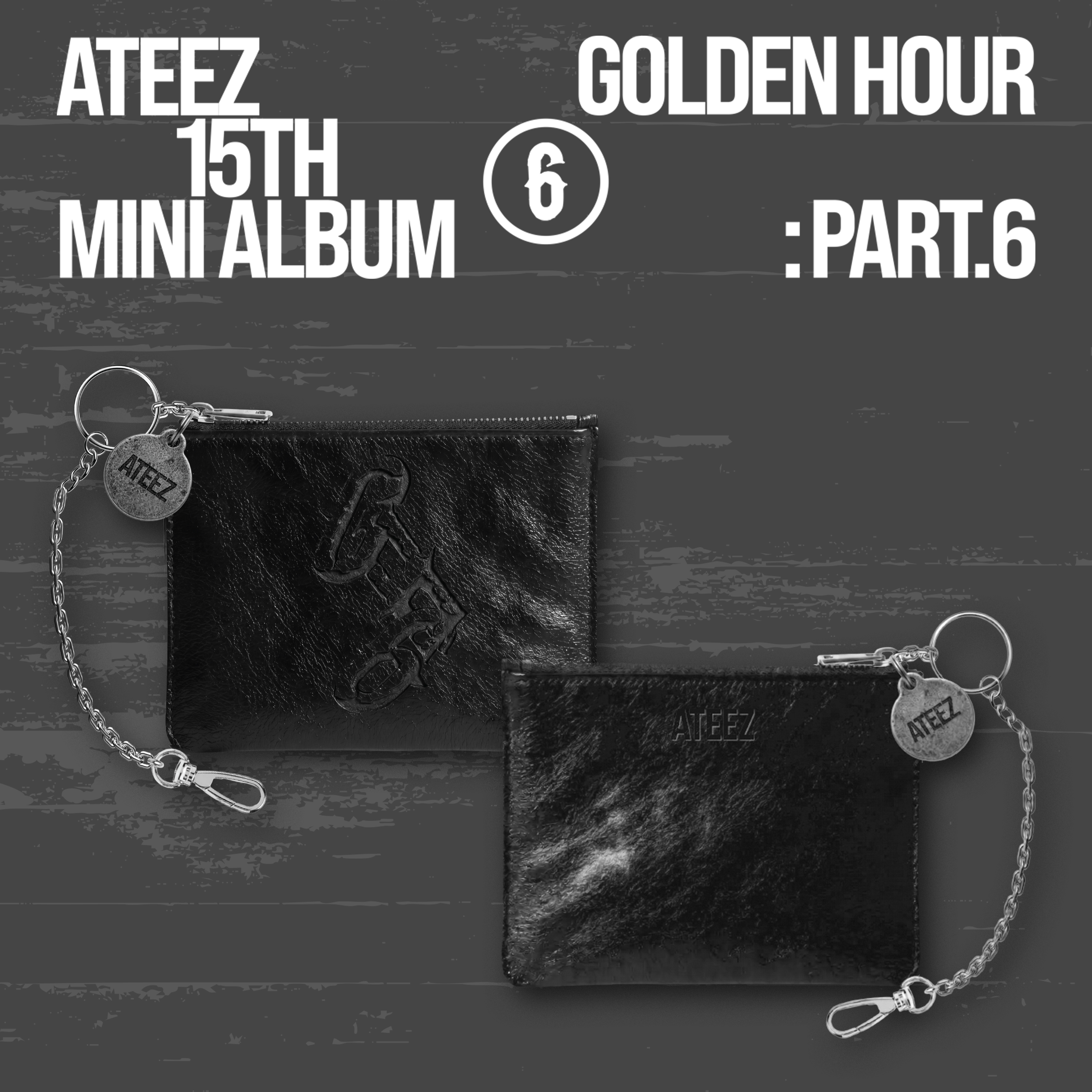 ATEEZ - GOLDEN HOUR : Part.6 - LEATHER POUCH KEYCHAIN