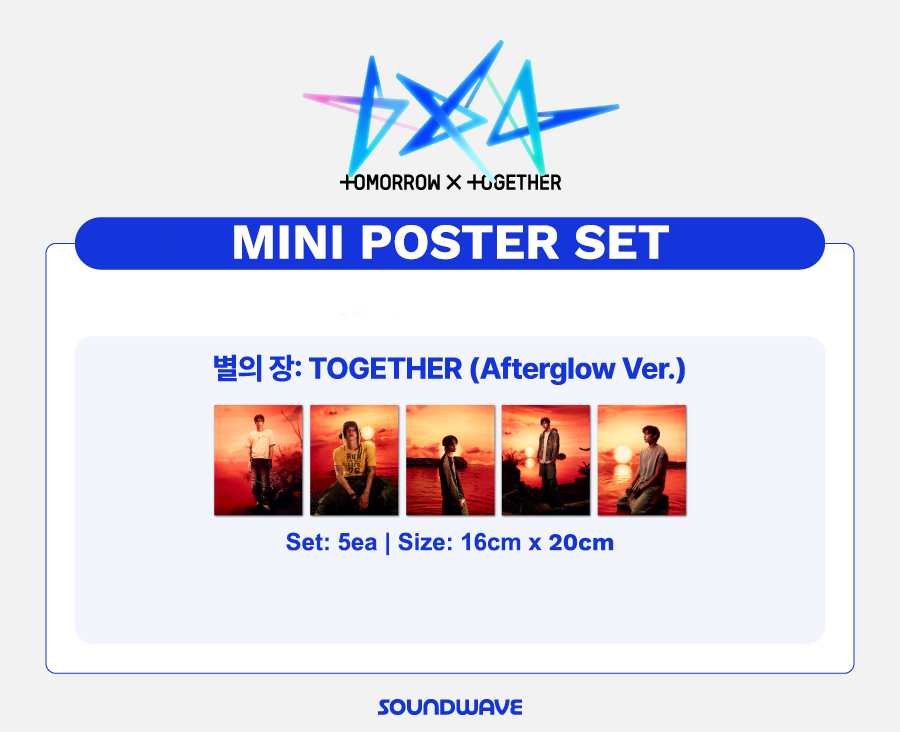TXT (TOMORROW X TOGETHER) - The Star Chapter: TOGETHER Soundwave Mini Poster Afterglow Set POB TXT (TOMORROW X TOGETHER) - The Star Chapter: TOGETHER Soundwave Mini Poster Afterglow Set POB