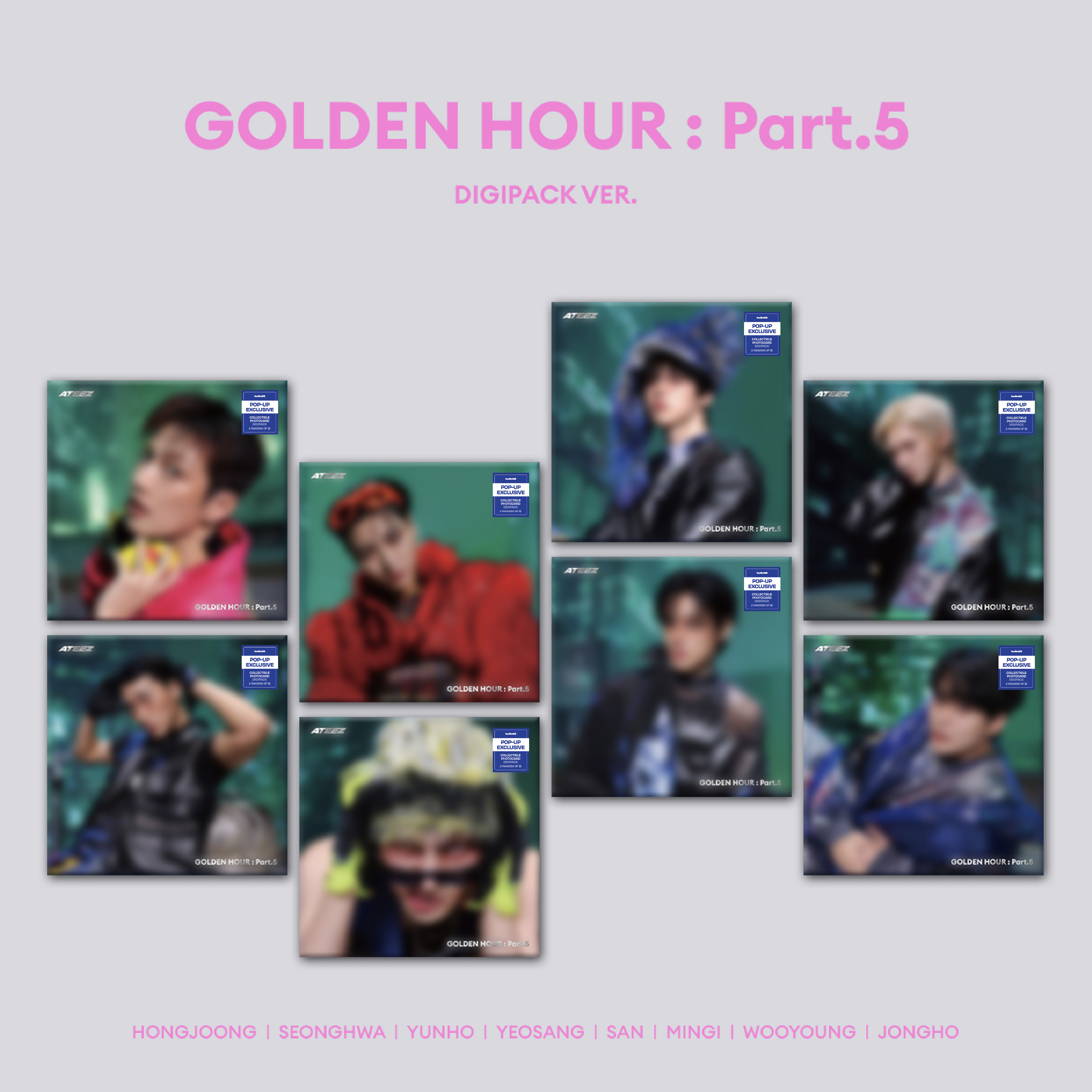 ATEEZ - GOLDEN HOUR : Part.5 (DIGIPACK VER.) - POP-UP Exclusive