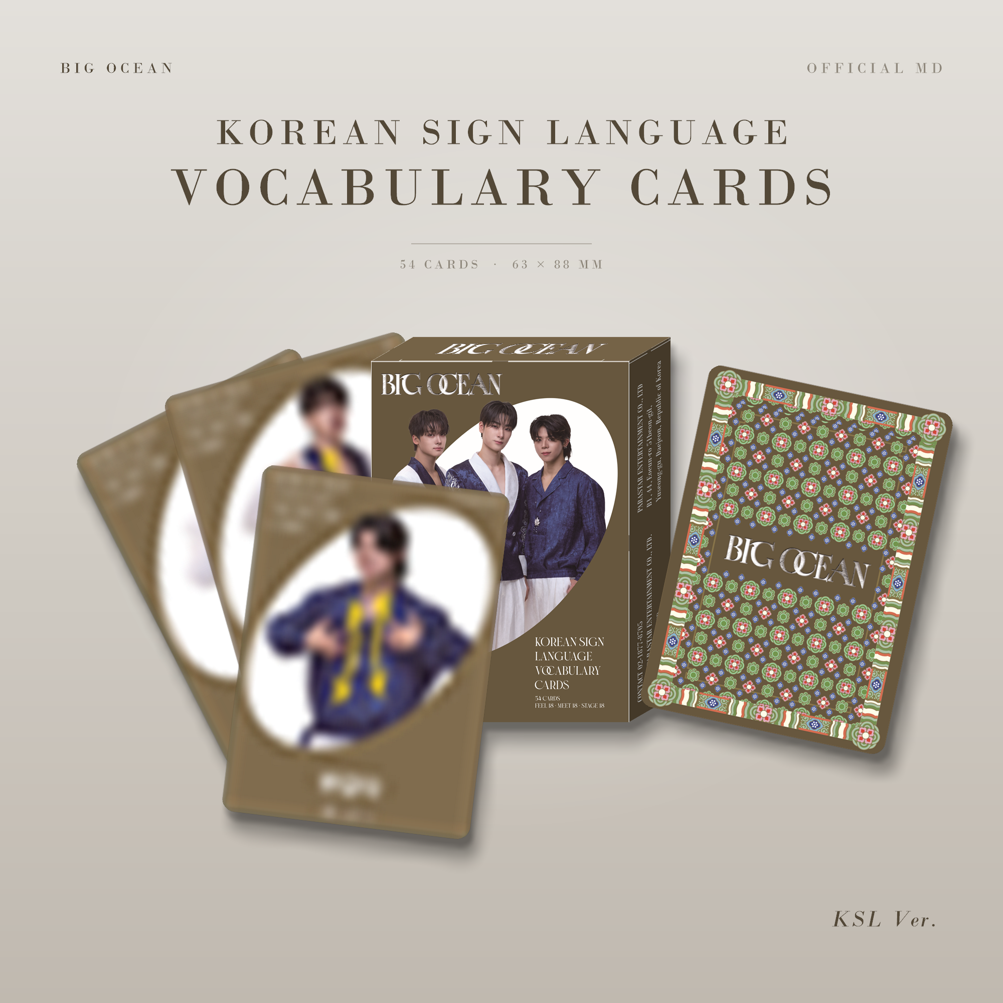 [OFFLINE FANSIGN EVENT] BIG OCEAN - official KSL(Korean Sign Language) Cards + exclusive Photocard