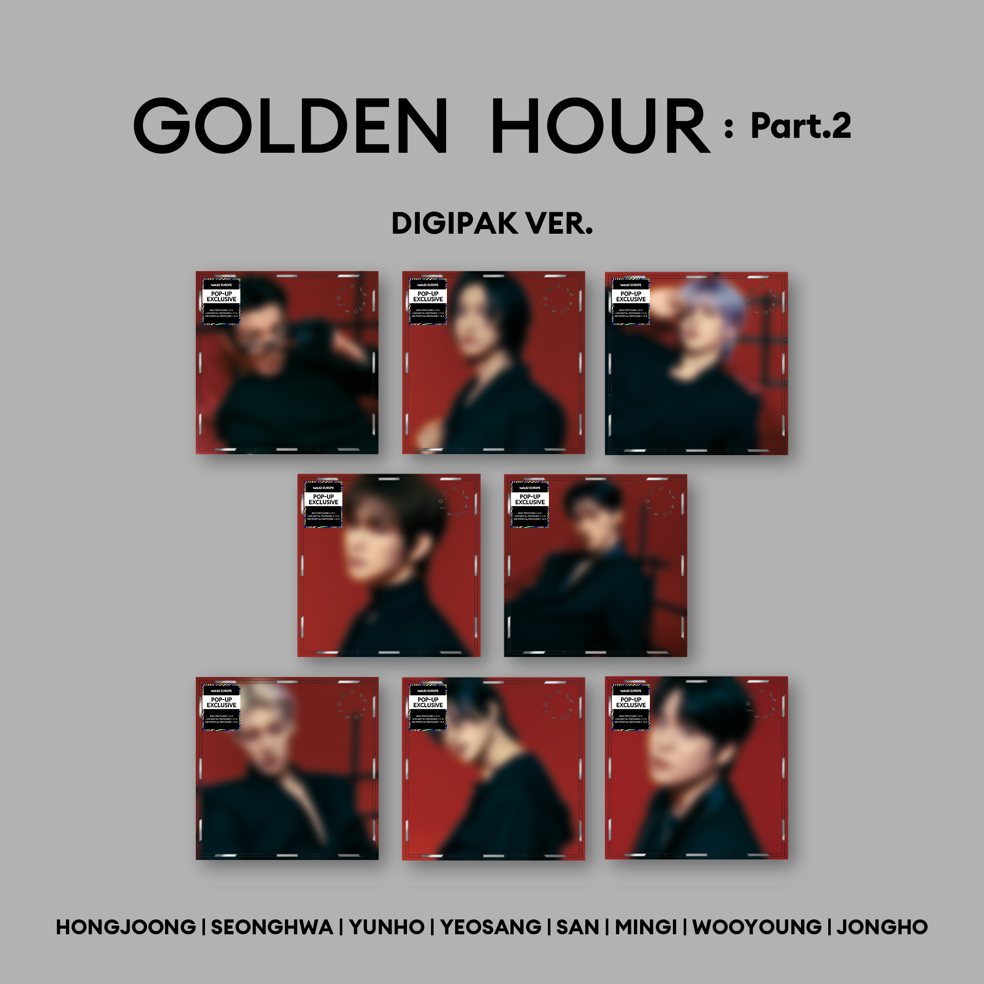 BLUR_Thumbnail_Europe-POP-UP_Digipak ATEEZ - GOLDEN HOUR : Part.2 - Europe POP-UP Exclusive (Digipak)