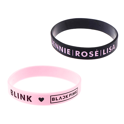 black-pink-rubber-bracelet-pink-black BLACKPINK - Armband