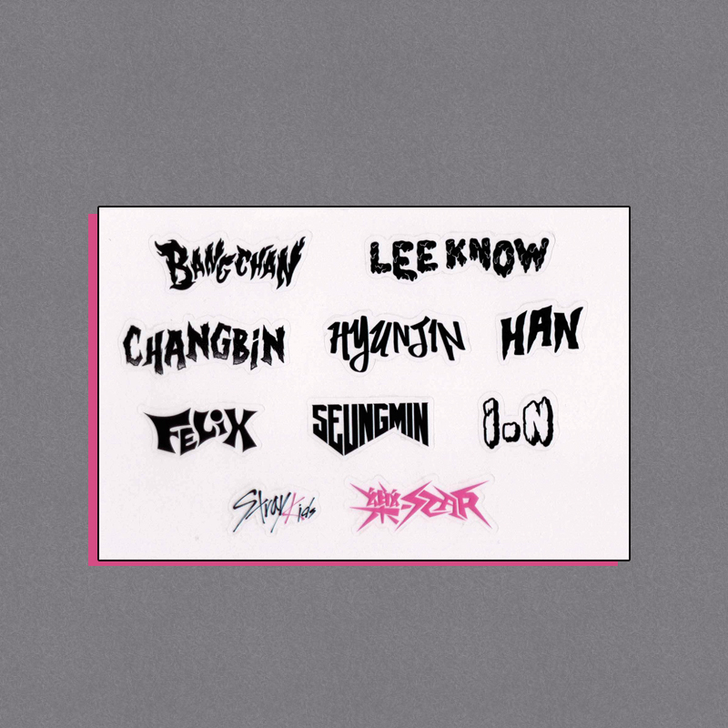 Stray Kids - 樂-STAR (Rock-Star) - Official Name Sticker Sheet
