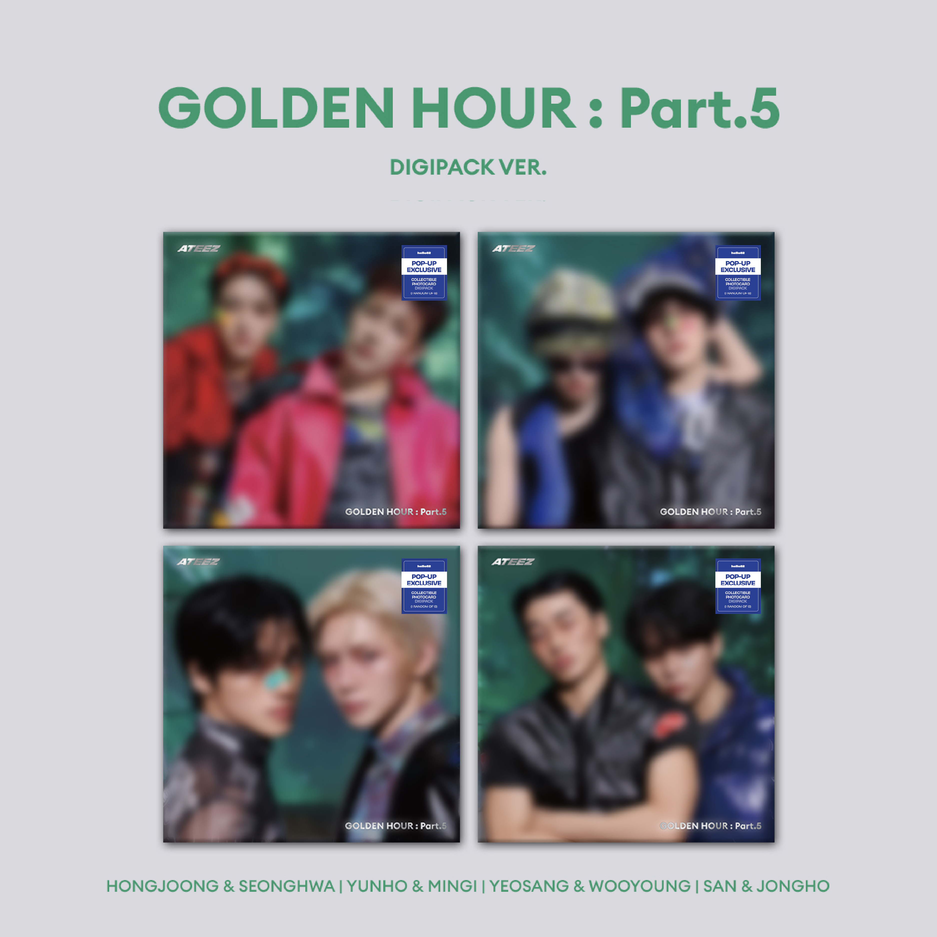 ATEEZ - GOLDEN HOUR : Part.5 (DIGIPACK UNIT VER.) - POP-UP Exclusive