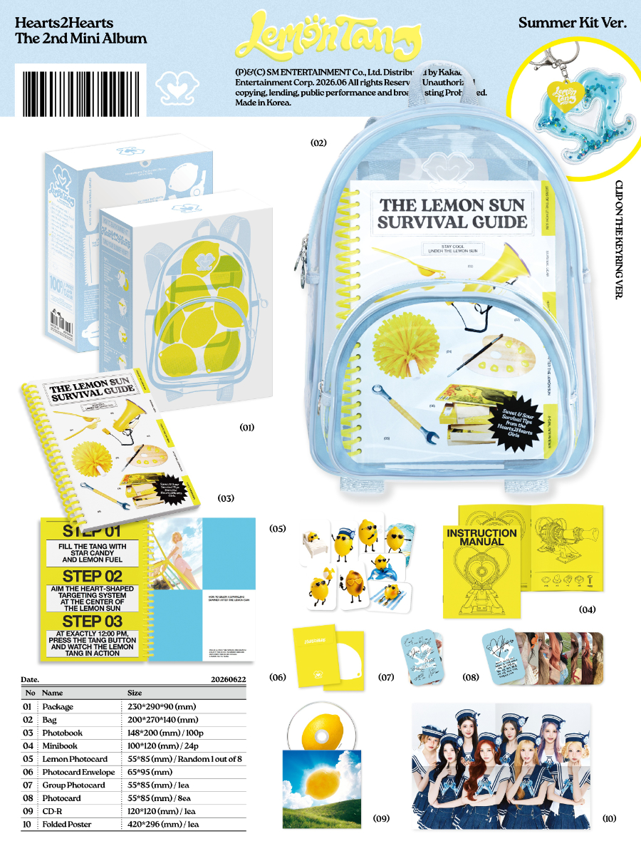 Hearts2Hearts - 2ND MINI [Lemon Tang] (Summer Kit Ver.)(Limited Edition)