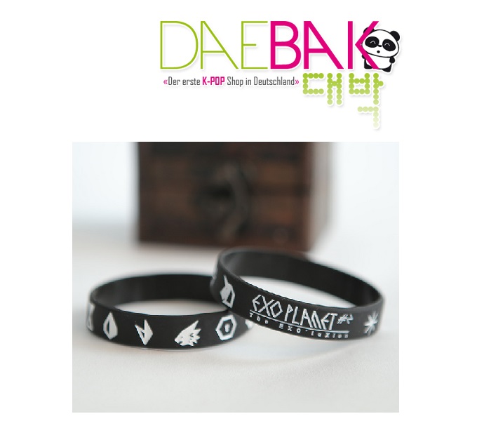 exo-rubber-bracelet-black-element EXO - (Element Logos) - Armband (schwarz)