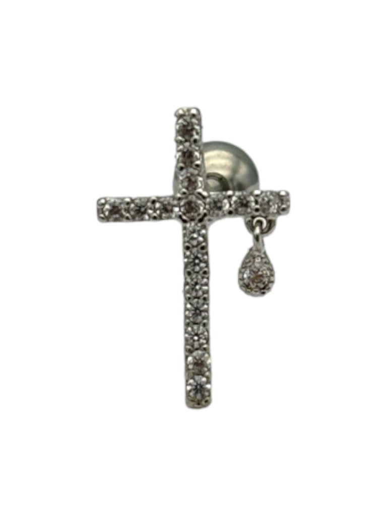 Cross and Tears - Ear Piercing