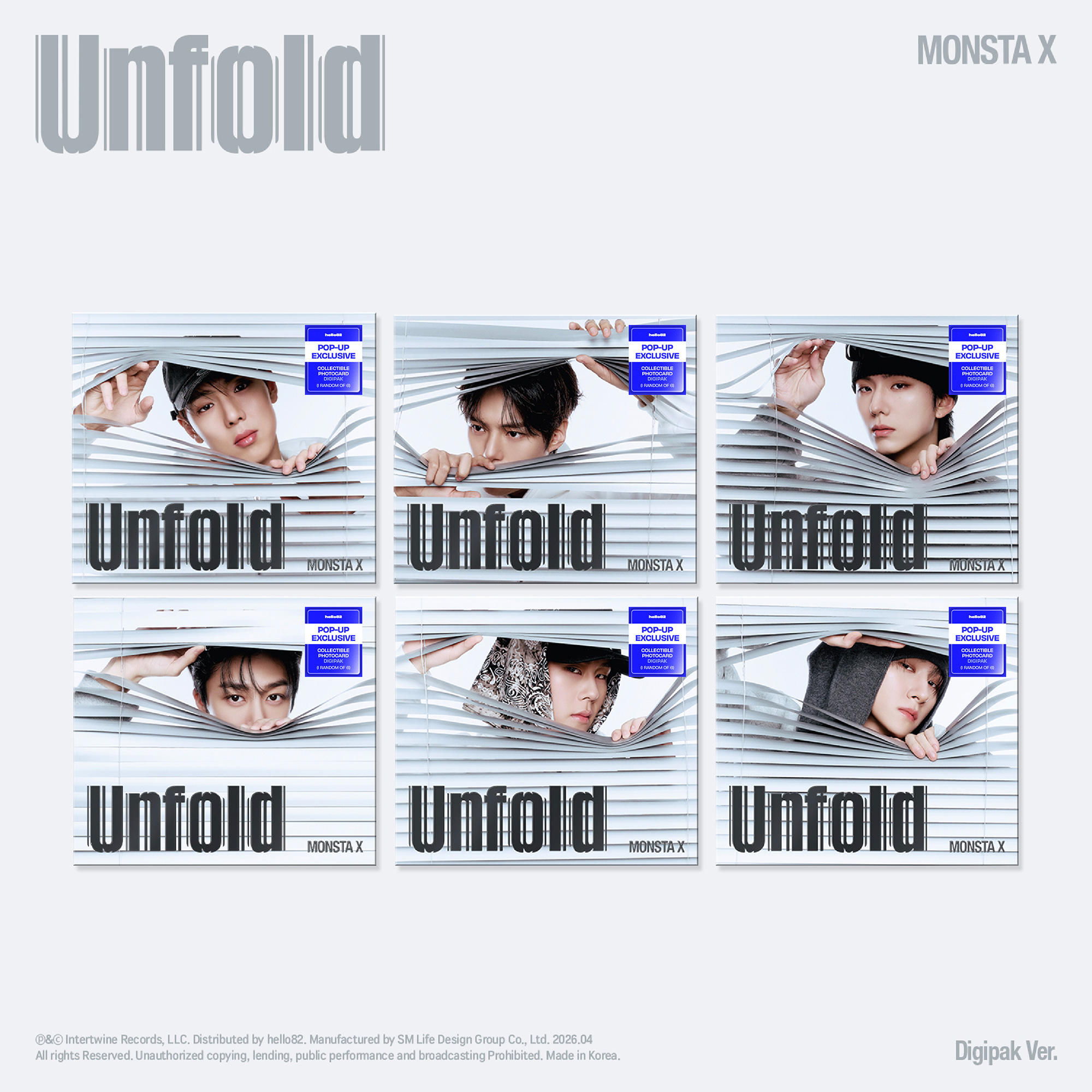 MONSTA X - Unfold - POP-UP Exclusive (Digipak) (Random)
