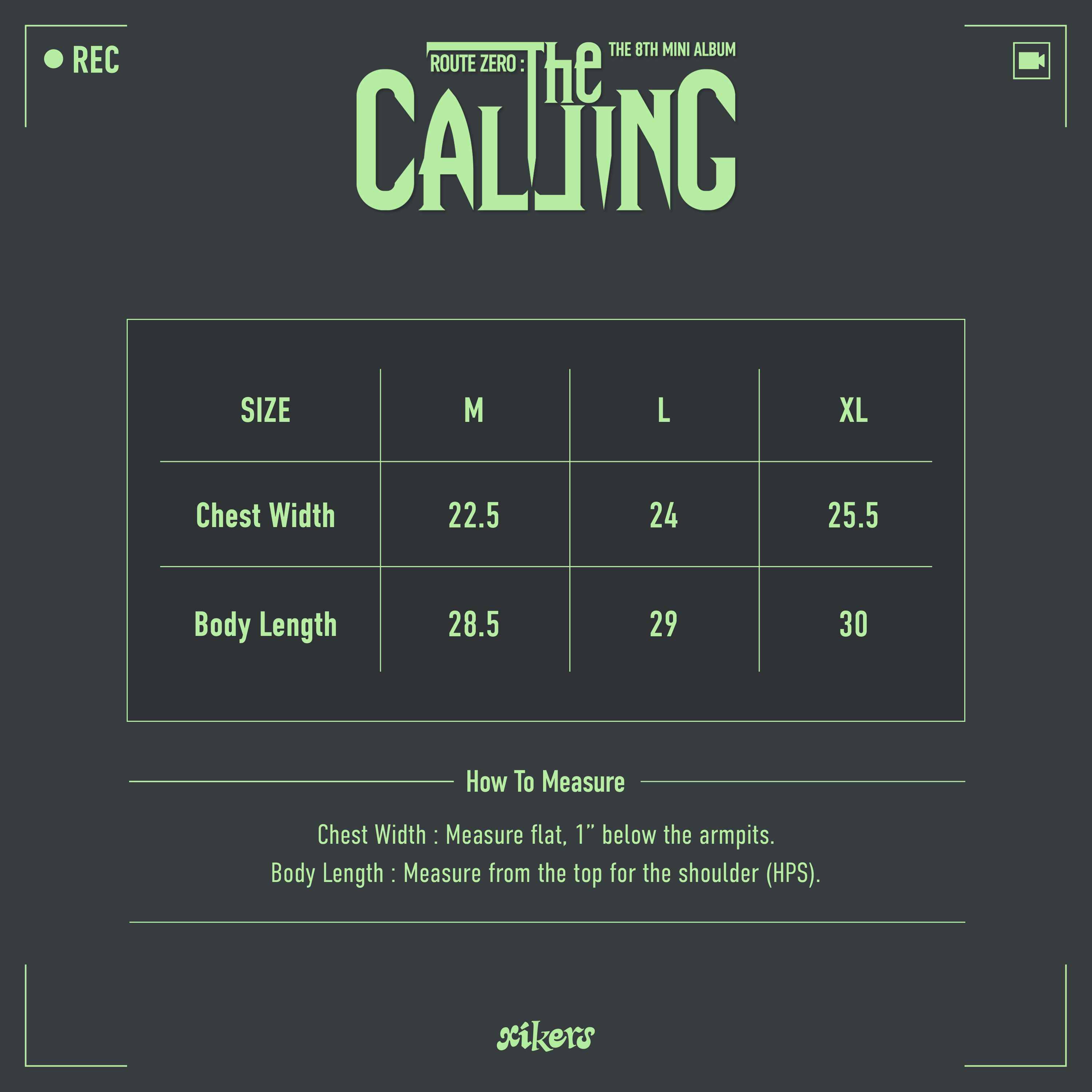 xikers - ROUTE ZERO : The CALLING - WASHED ZIP UP HOODIE