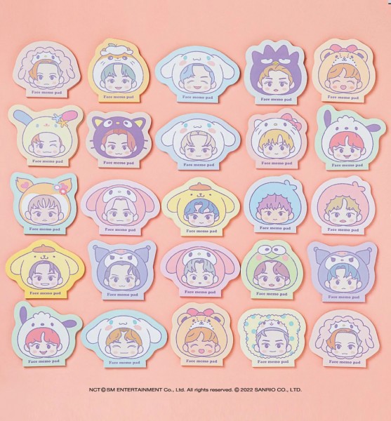 NCT x SANRIO CHARACTERS OFFICIAL - FACE MEMO PAD