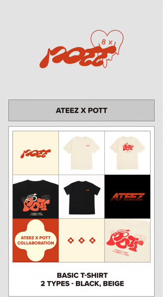 ATEEZ - "Ateez X Pott" Official T-SHIRT + POB Photocard