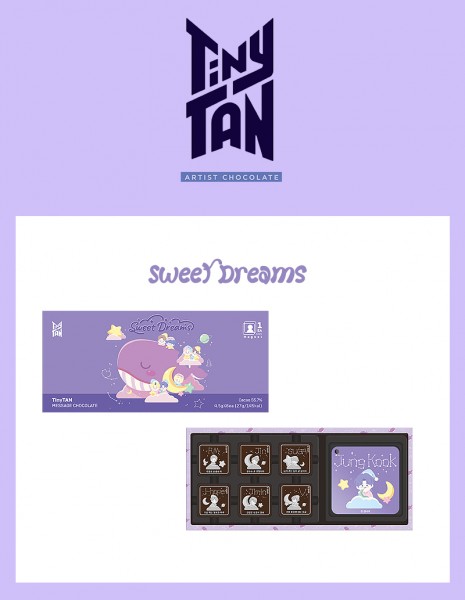 BTS TinyTan Message Belgian Chocolate - Sweet Dreams + Magnet