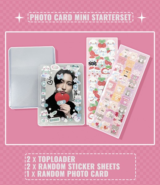 Photocard Mini Starterset [Toploader + Random Glitter Sticker Sheet + Random Photocard]