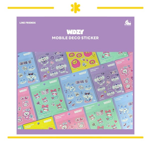 [LINE FRIENDS] WDZY JAPAN - Official Mobile Deco Sticker